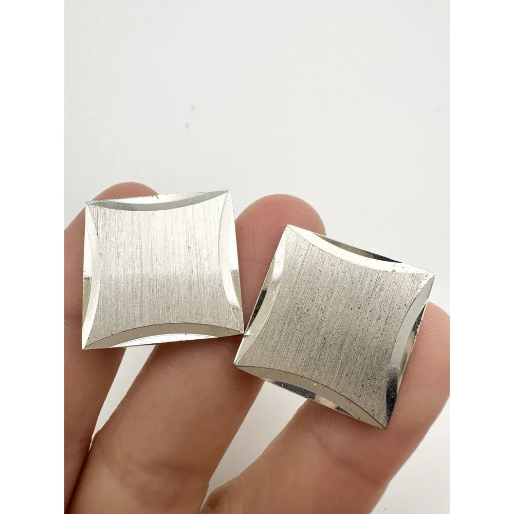 925 Sterling Silver Vintage Modernist Cufflinks